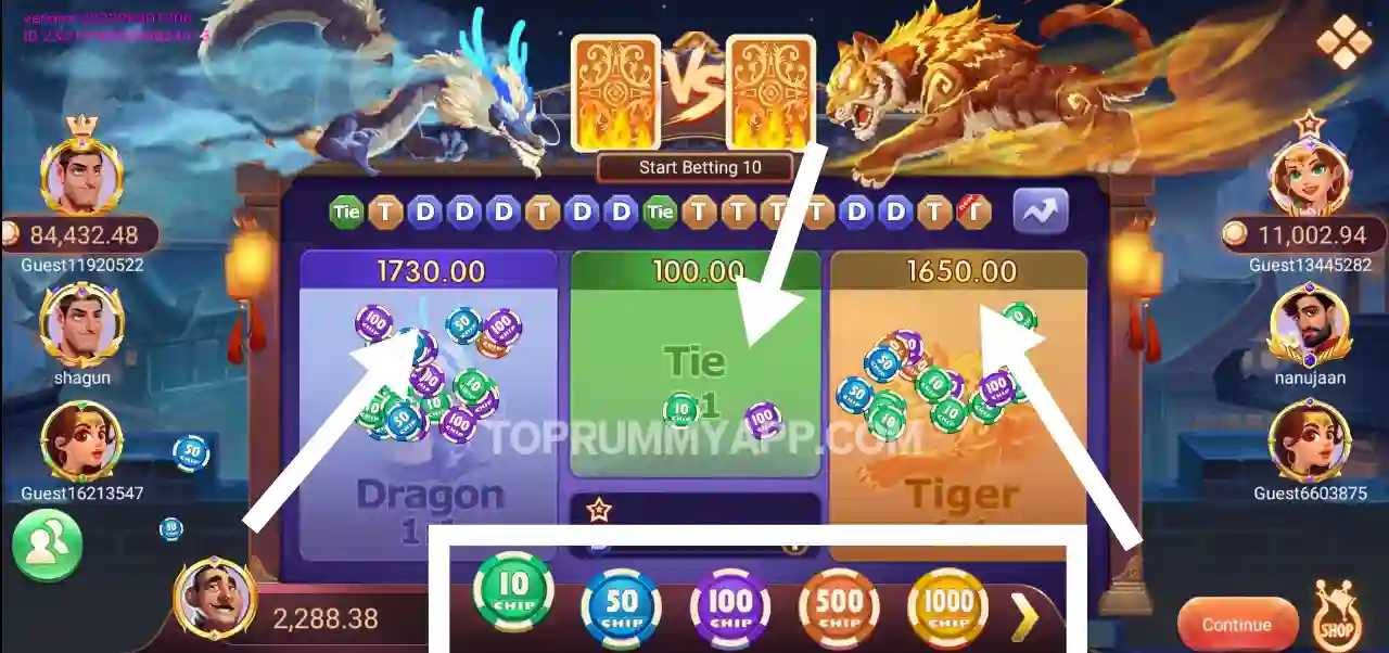 Dragon Vs Tiger Bet Process Top Rummy App List