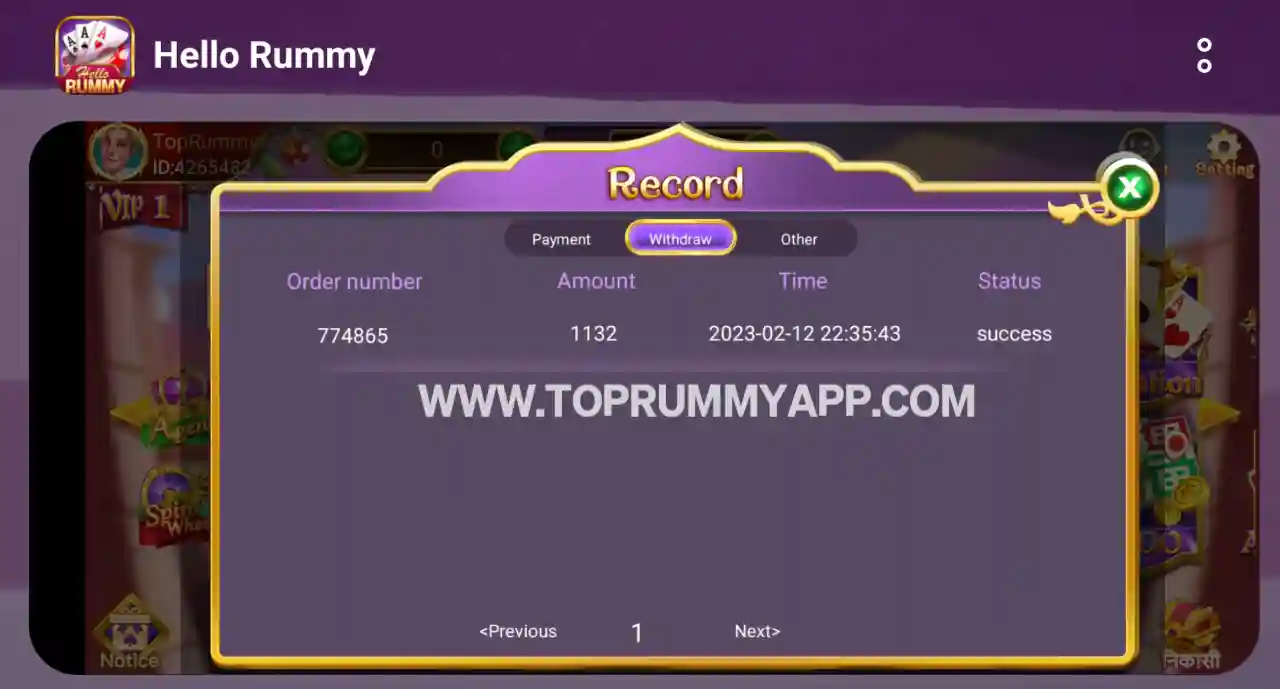 Hello Rummy App Payment Proof All Rummy App List 51 Bonus