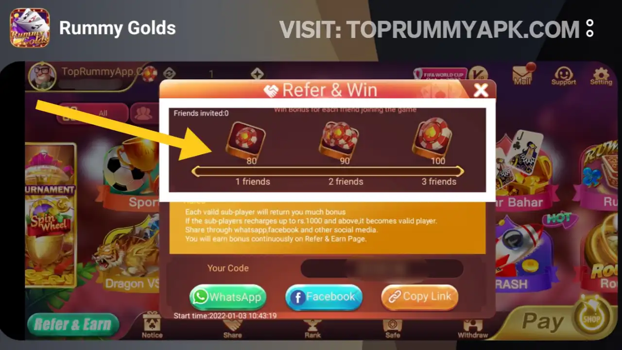 Rummy Golds App Share Bonus Top Rummy App List 41 Bonus
