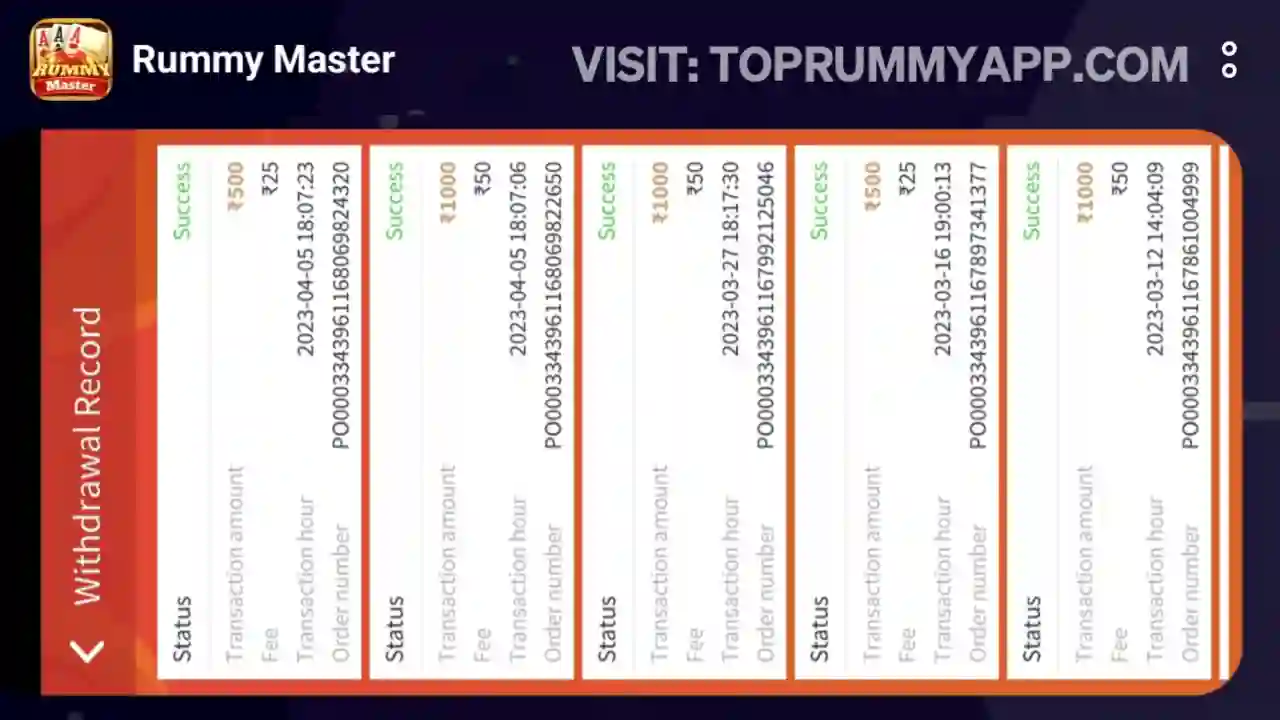 Rummy Master App Payment Proof Top Rummy App