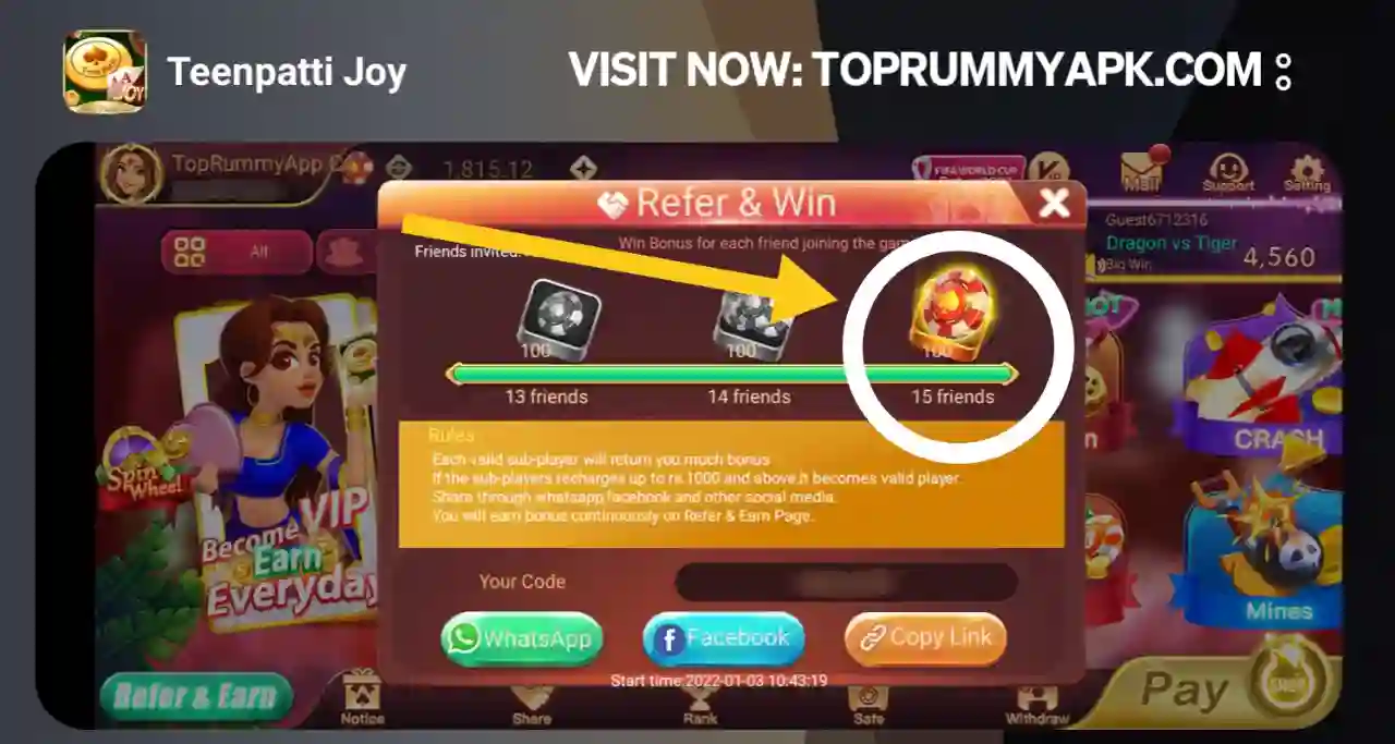 Teen Patti Joy Apk Share Bonus Top Rummy App List 41 Bonus