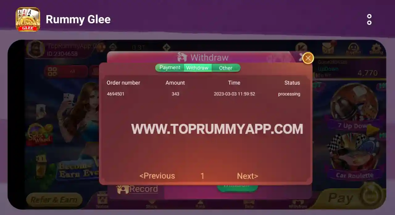 Rummy Glee Payment Proof Top 20 Rummy Apps List