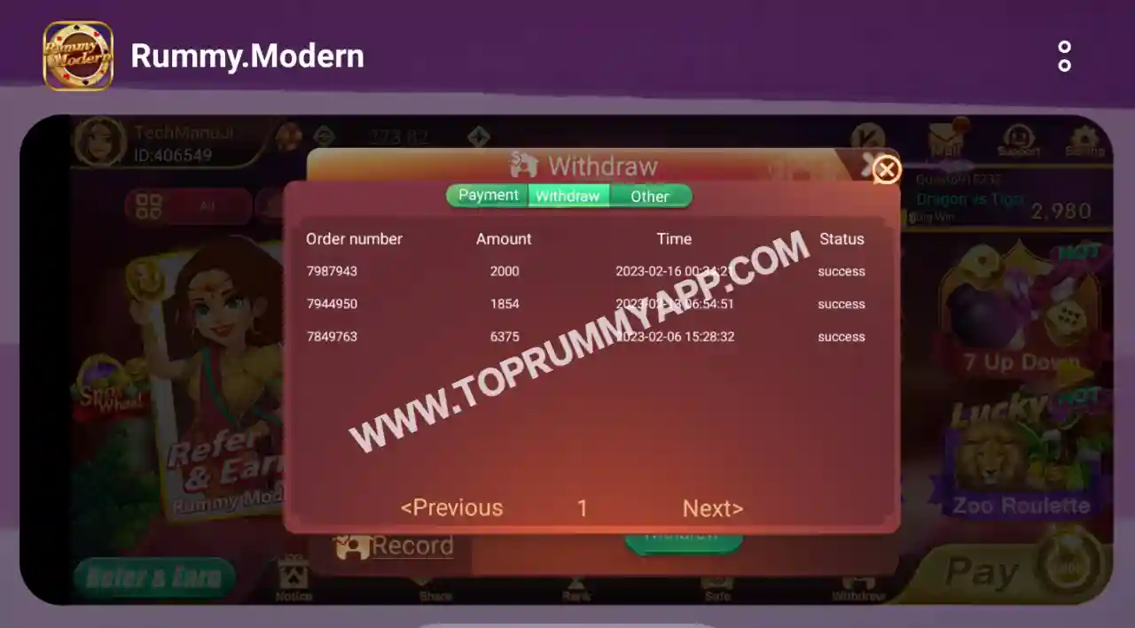 Rummy Modern Payment Proof Top 20 Rummy Apps List