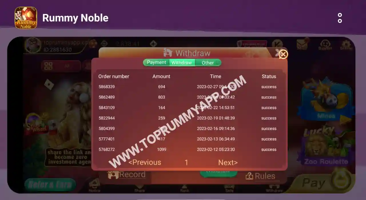 Rummy Noble Payment Proof Top 20 Rummy Apps List