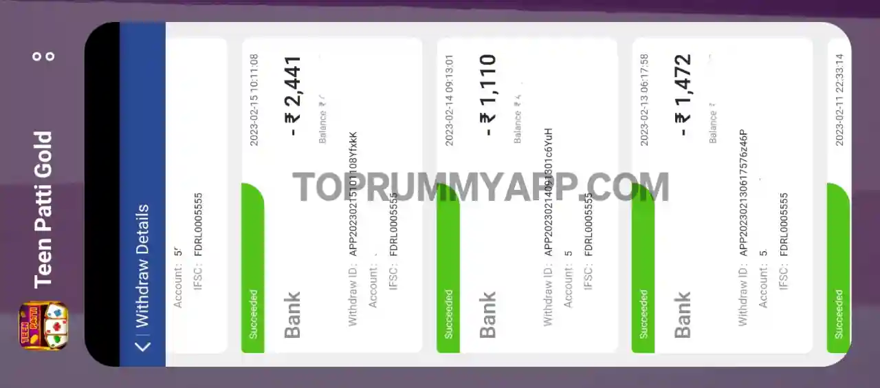 Teen Patti Gold App Payment Proof Top 20 Rummy Apps List