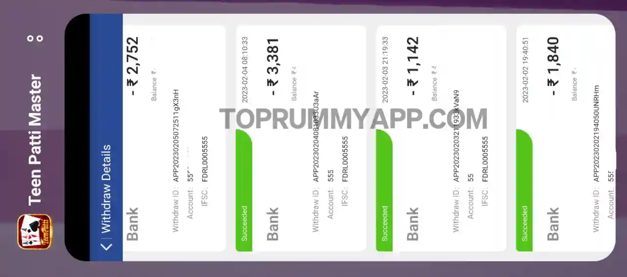 Teen Patti Master App Payment Proof Top 20 Rummy Apps List